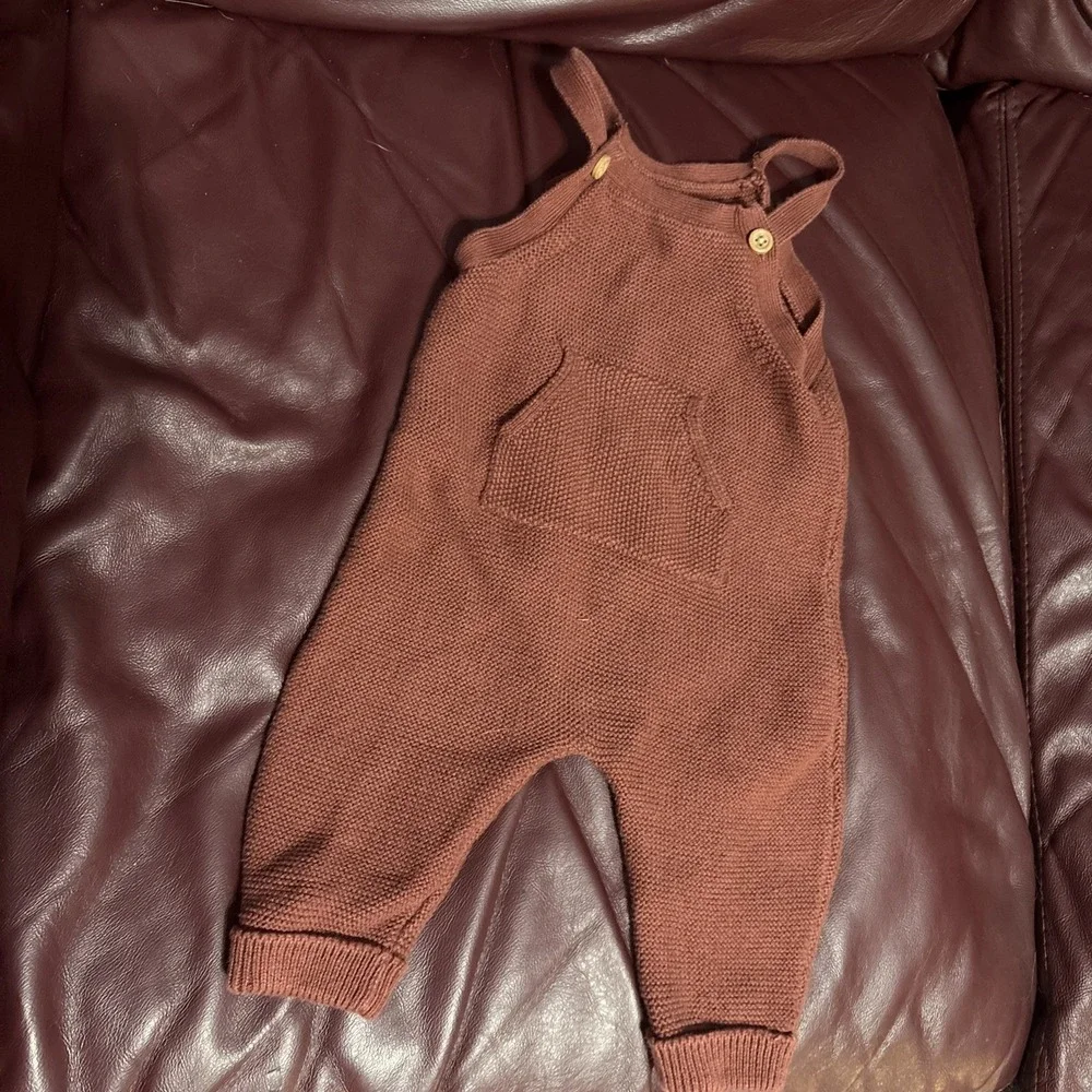 Little Planet Carter' knit Baby coveralls Sz  6 Months Organic  One Piece